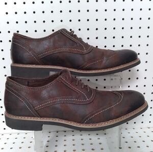 Deer Stags Men's Brown Shoes Suede Leather Comfort Wingtip Lightweight 12M